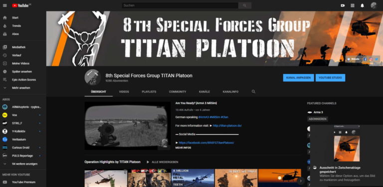 Zusammenlegung der TITAN Platoon YouTube Kanäle