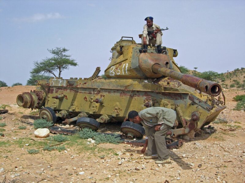 ArmA 3 Clan MilSim - Ruined tank in Hargeisa Somaliland